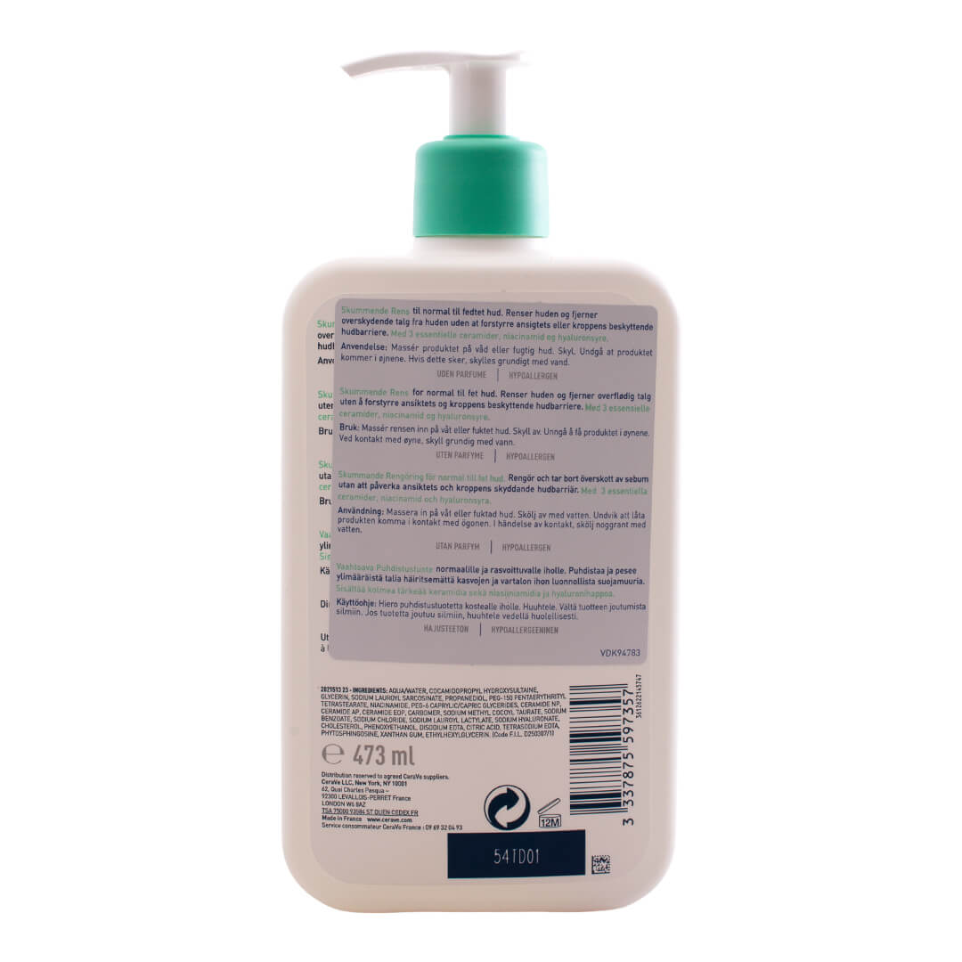 CeraVe Foaming Cleanser | 473 ml fra CeraVe på Mecindo.dk