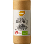 DAVA Økologisk sort peber, hel | 40 gr