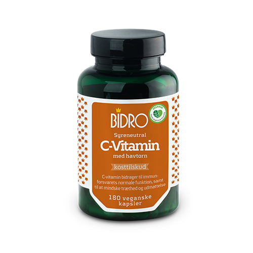 Bidro C-vitamin | 180 kapsler fra Bidro på Mecindo.dk