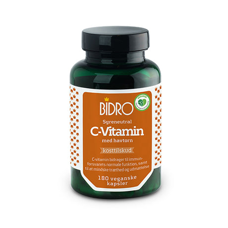 Bidro C-vitamin | 180 kapsler fra Bidro på Mecindo.dk