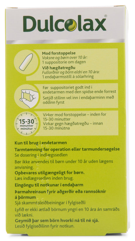 Dulcolax Stikpiller | 6 stk fra Dulcolax på Mecindo.dk