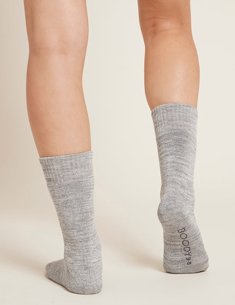 Boody Women´s Crew Boot Socks Grå | Str. 34-40 fra Boody på Mecindo.dk
