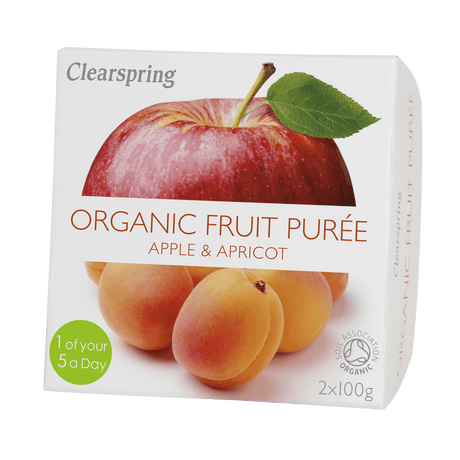 Clearspring Frugtpuré Økologisk 200 g | Æble Og Abrikos
