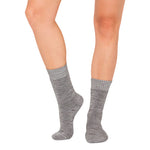 Boody Women´s Crew Boot Socks Grå | Str. 34-40