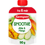 Semper Tropisk Frugtsmoothie Med Mango & Æble Fra 6 Mdr. | 90 g fra Semper på Mecindo.dk