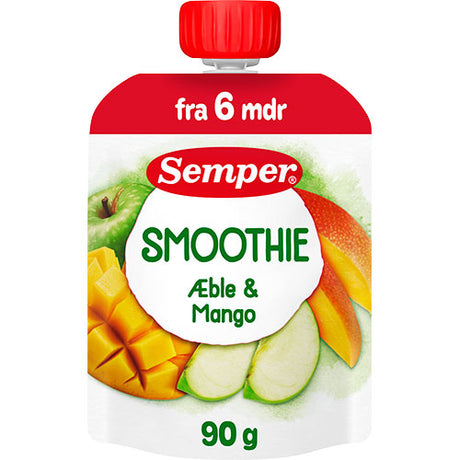 Semper Tropisk Frugtsmoothie Med Mango & Æble Fra 6 Mdr. | 90 g fra Semper på Mecindo.dk