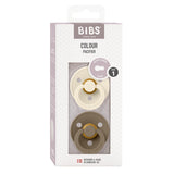 BIBS Colour Latex Size 1 Ivory/Dark Oak 2 PACK fra BIBS på Mecindo.dk