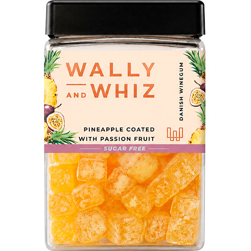 Wally and Whiz Vingummi Ananas med Passionsfrugt Sukkerfri | 240 g