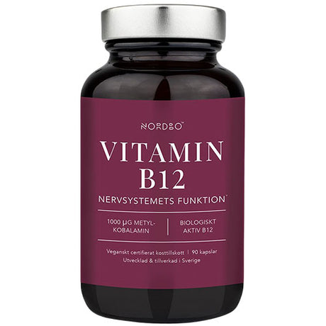 NORDBO Vitamin B12 | 90 kapsler fra NORDBO på Mecindo.dk
