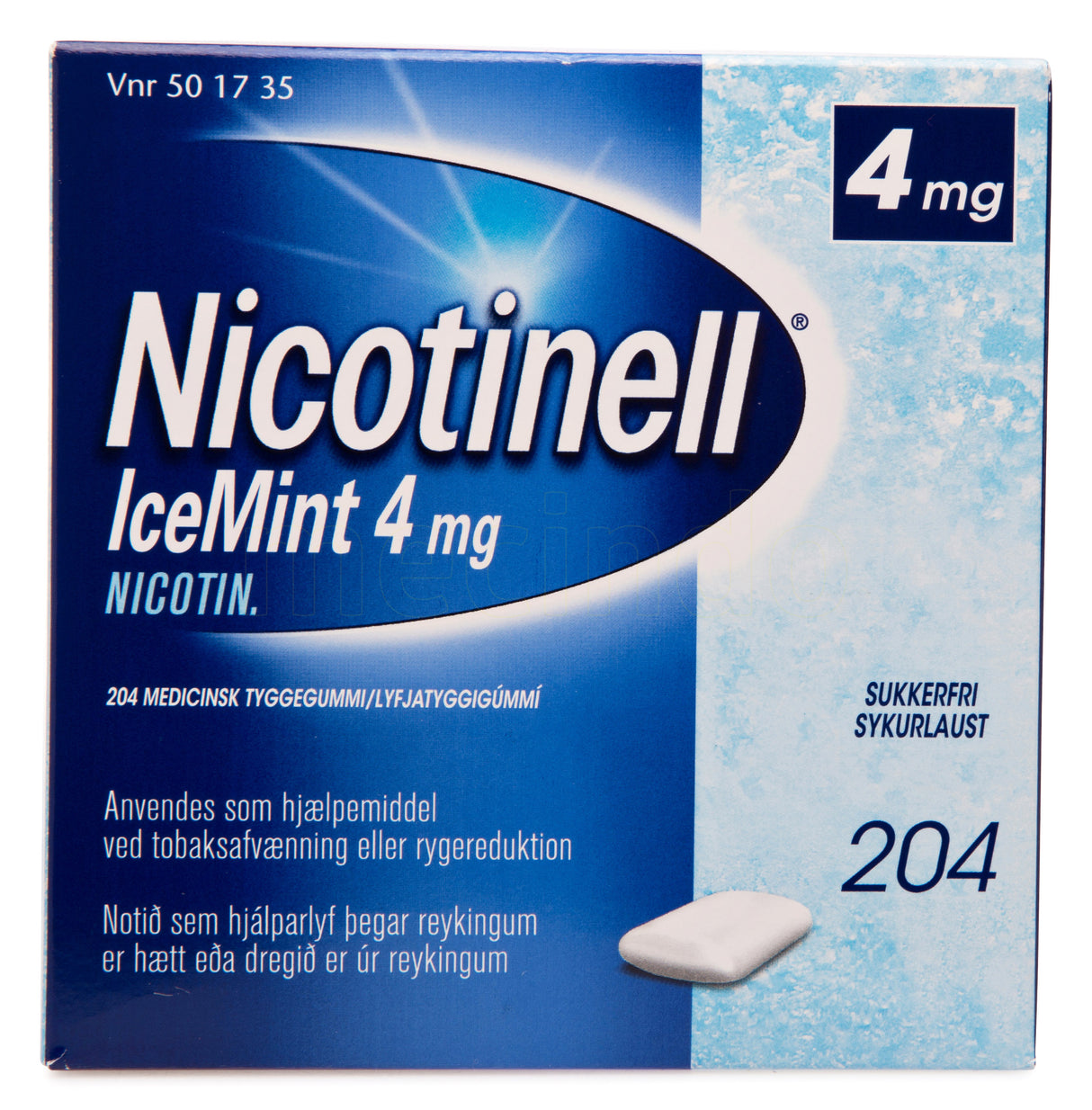 Nicotinell IceMint 4 mg, 204 stk fra Nicotinell på Mecindo.dk