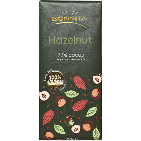 BonVita Chokolade Mørk Hasselnød 71% Økologisk | 100 gr fra BonVita på Mecindo.dk