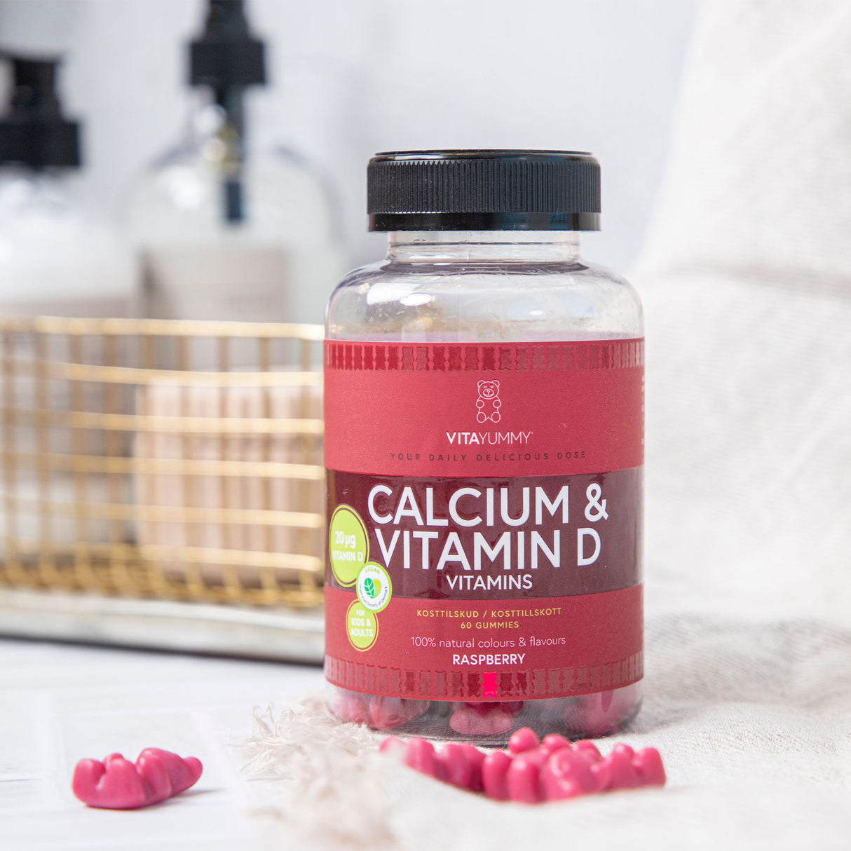 VitaYummy Calcium + Vitamin D | 60 vingummier fra VitaYummy på Mecindo.dk