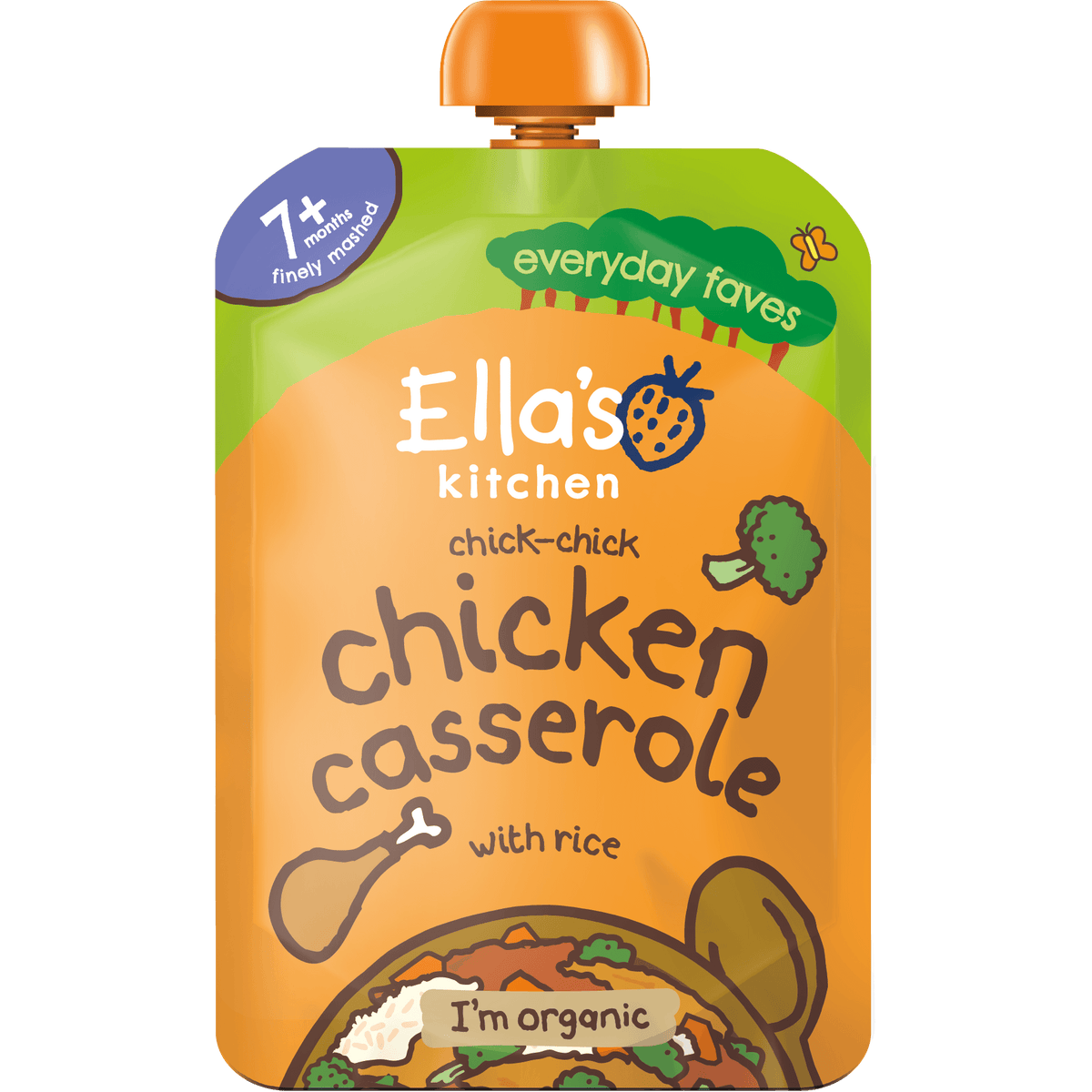 Ellas Kitchen Babymos Kyllingekasserolle Med Ris 7 Mdr Økologisk | 130 g