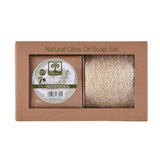 Set Handmade Olive Oil Soap + Raw Loofah fra BIOselect på Mecindo.dk