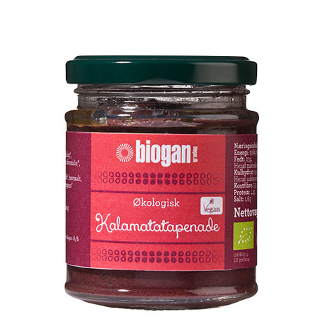 Biogan Økologisk Kalamata Tapenade | 190 gr fra Biogan på Mecindo.dk