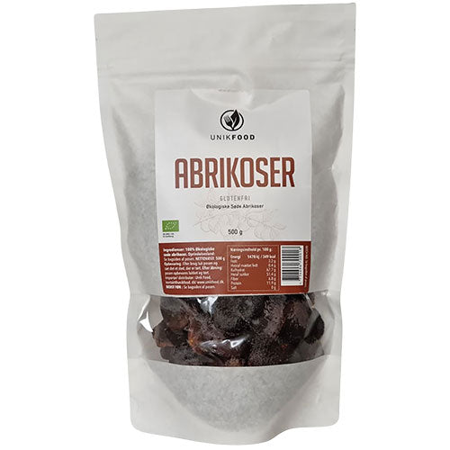 Unikfood Abrikoser Ø | 500 gr fra Unikfood på Mecindo.dk