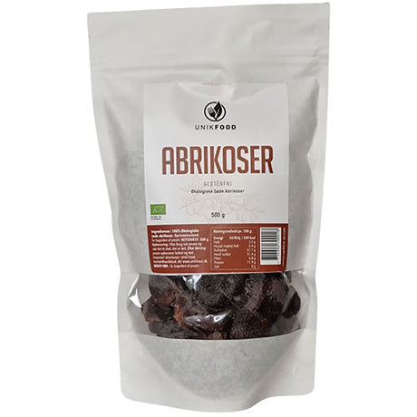 Unikfood Abrikoser Ø | 500 gr fra Unikfood på Mecindo.dk