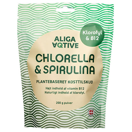 ALIGA AQTIVE Chlorella & Spirulina Pulver | 200 gr fra ALIGA AQTIVE på Mecindo.dk