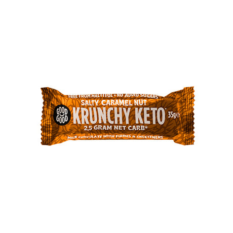 Good Good Nøddebar Krunchy Saltet Karamel | 35 gr fra Good Good på Mecindo.dk