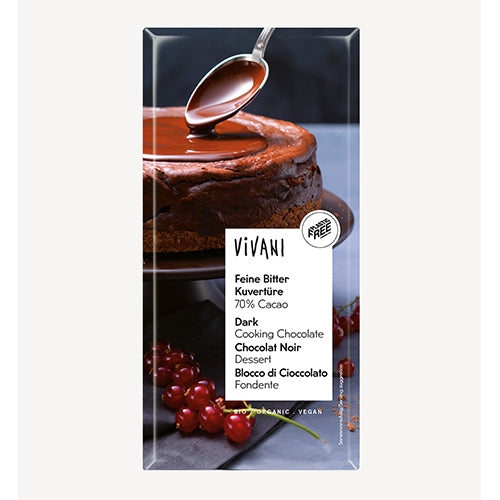 Vivani Sartbitter Kouverture Økologisk Chokoladeovertraek | 200 gr fra Vivani på Mecindo.dk