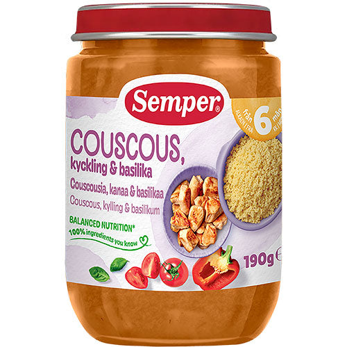 Semper Couscous Med Kylling Fra 6 Mdr. | 190 g fra Semper på Mecindo.dk