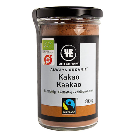 Urtekram Kakao Fairtrade 10-12% Økologisk | 80 gr fra Urtekram på Mecindo.dk