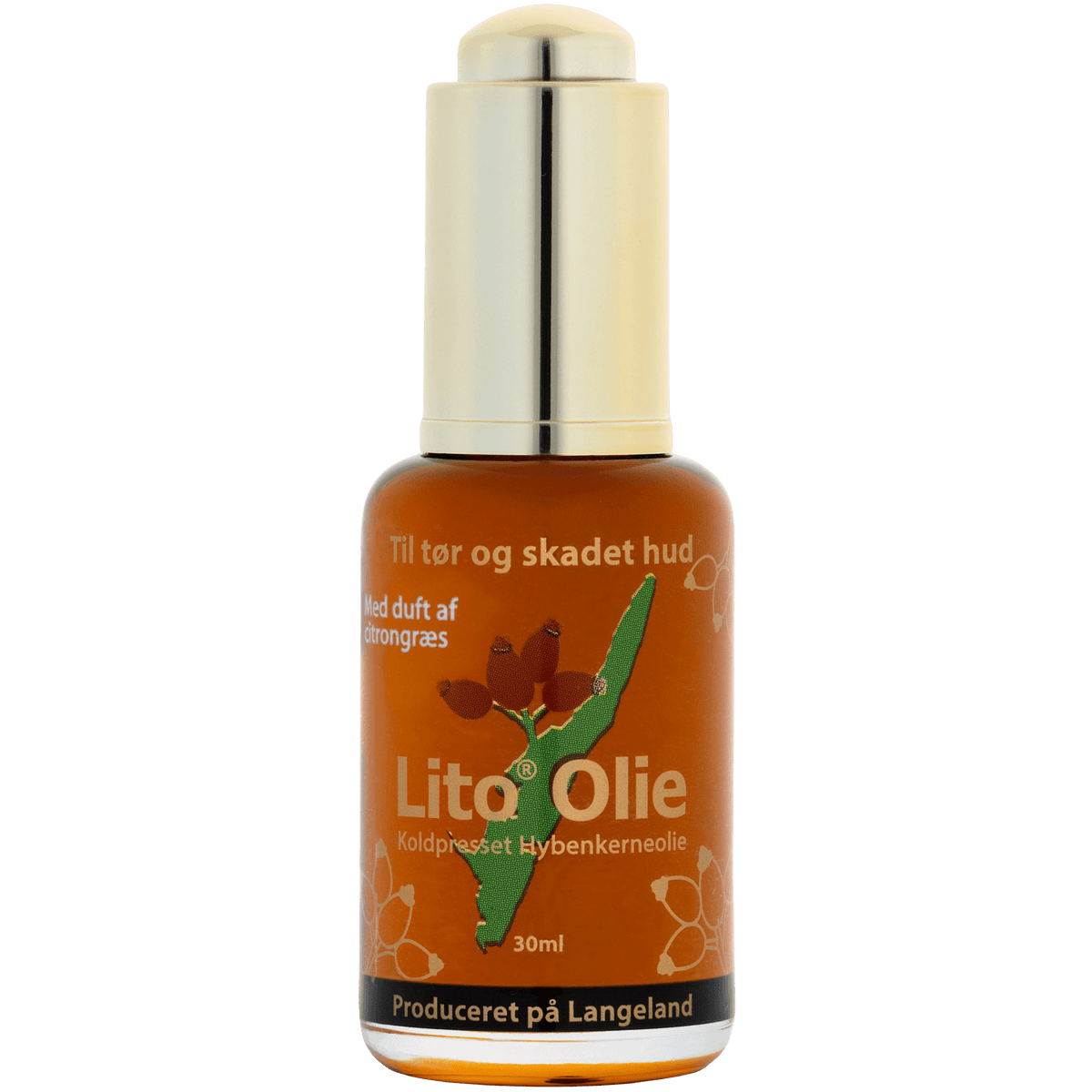 Lito Hybenkerneolie M. Duft Af Citrongræs | 30 ml fra Lito på Mecindo.dk