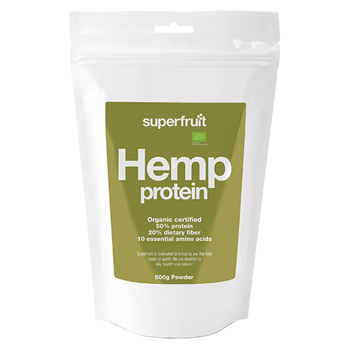Superfruit Hamp Protein Pulver | 500 gr fra Superfruit på Mecindo.dk