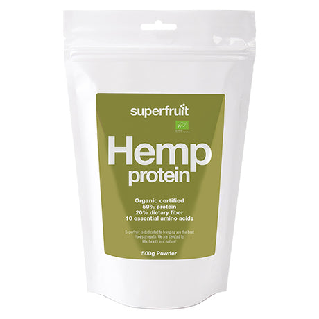 Superfruit Hamp Protein Pulver | 500 gr fra Superfruit på Mecindo.dk