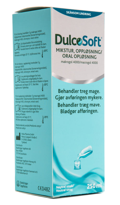 Dulcolax Dulcosoft Oral Opløsning | 250 ml fra Dulcolax på Mecindo.dk