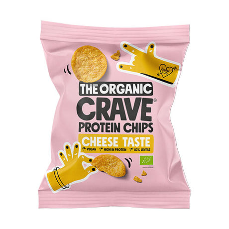 The Organic Crave Veganske Protein Chips M. Cheese Økologisk | 30 gr fra The Organic Crave på Mecindo.dk
