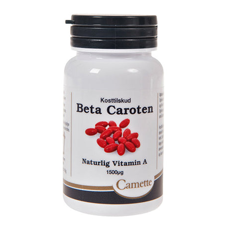 Camette Beta Carotene | 100 kapsler fra Camette på Mecindo.dk