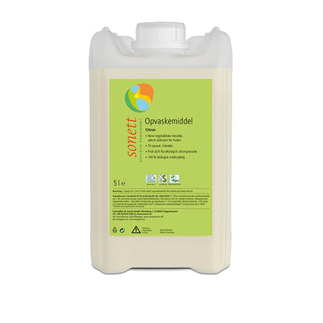 Sonett Opvaskemiddel Citron | 5 ltr fra Sonett på Mecindo.dk