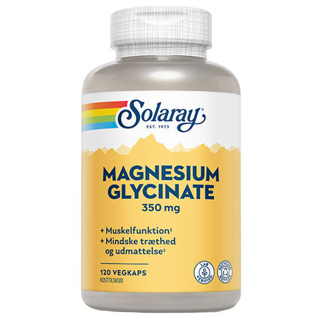 Solaray Magnesium Glycinate | 120 kapsler fra Solaray på Mecindo.dk