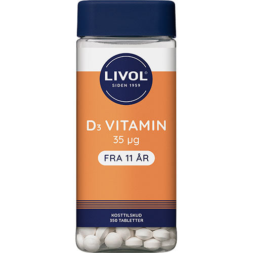 Livol Vitamin D Staerk | 350 Tabl. fra Livol på Mecindo.dk