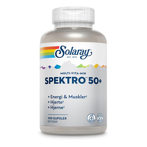 Solaray Spektro50+ Multi-vita-min | 100 kapsler fra Solaray på Mecindo.dk