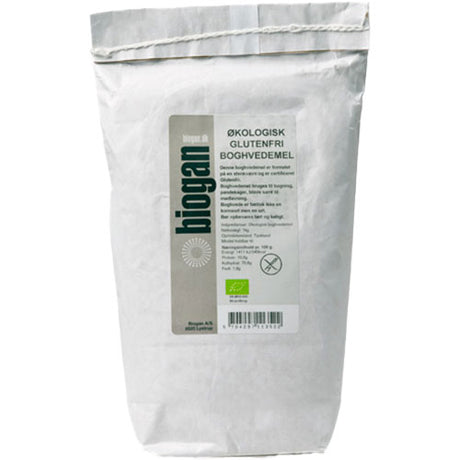 Biogan Økologisk Glutenfri Boghvedemel | 1 kg fra Biogan på Mecindo.dk