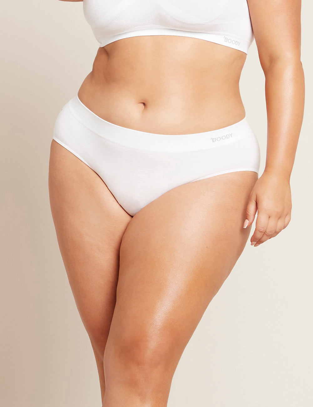 Boody Midi Brief Hvid | Str. S fra Boody på Mecindo.dk