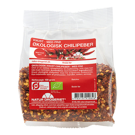 Natur-Drogeriet Chili Knust M. Frø Økologisk | 100 gr fra Natur-Drogeriet på Mecindo.dk