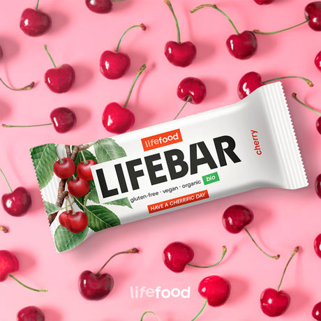 Lifebar Kirsebaer Raw Økologisk | 40 gr fra Lifefood på Mecindo.dk