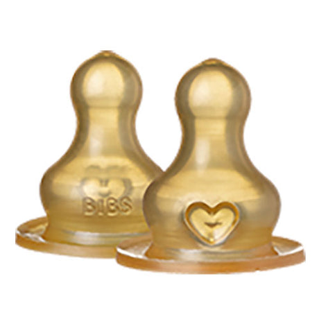 BIBS Bottle Nipple 2 PACK Latex Fast Flow fra BIBS på Mecindo.dk