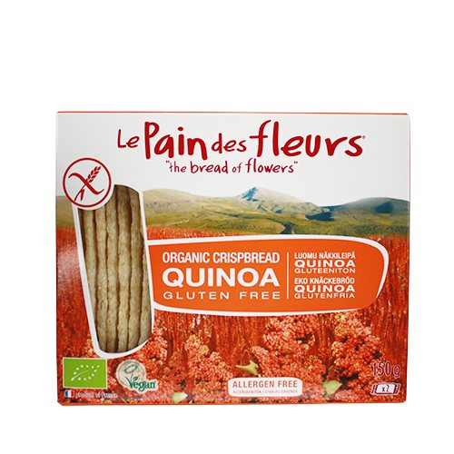 Le pain des fleurs Knaekbrød Quinoa Glutenfri Økologisk | 150 gr fra Le pain des fleurs på Mecindo.dk