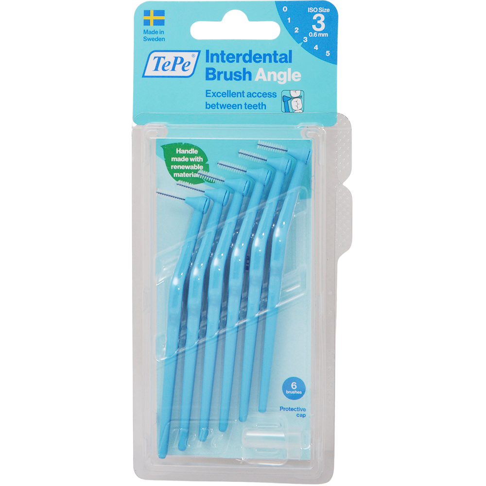 TePe Brush Angle Mellemrumstandbørster Blå | 6 stk