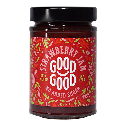 Good Good Stevia Jordbaermarmelade | 330 gr fra Good Good på Mecindo.dk