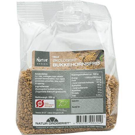 Natur-Drogeriet Bukkehornsfrø Økologisk | 250 g fra Natur-Drogeriet på Mecindo.dk