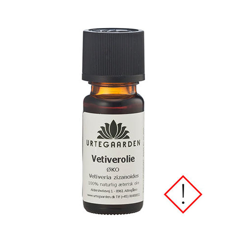 Urtegaarden Vetiverolie Øko | 10 ml fra Urtegaarden på Mecindo.dk