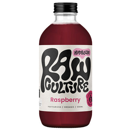 Raw Culture Kombucha Hindbær Økologisk | 330 ml fra Raw Culture på Mecindo.dk