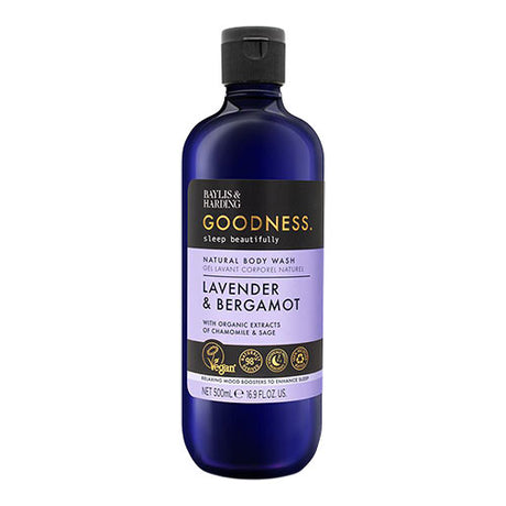 Baylis & Harding Body Wash Vegansk (500 ml) | Sleep Lavender & Bergamot Natural fra Baylis & Harding Goodness på Mecindo.dk