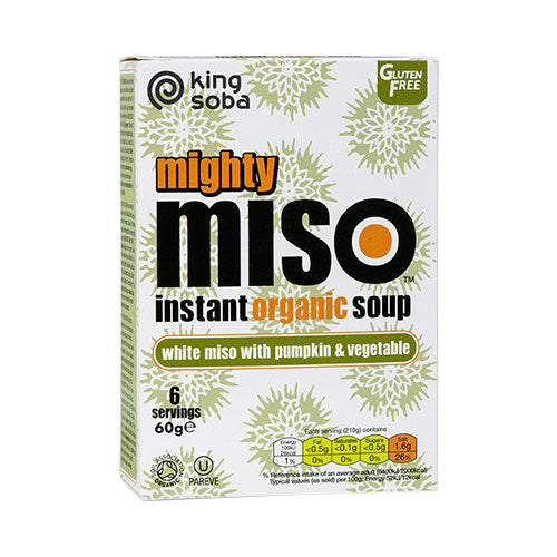 King Soba Instant Miso Suppe Graeskar & Grøntsager Økologisk | 60 gr fra King Soba på Mecindo.dk