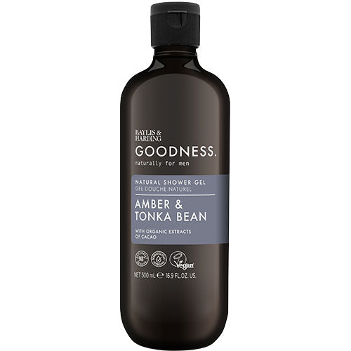 Baylis & Harding Shower Gel (500 ml) | Men Amber & Tonka Bean fra Baylis & Harding Goodness på Mecindo.dk